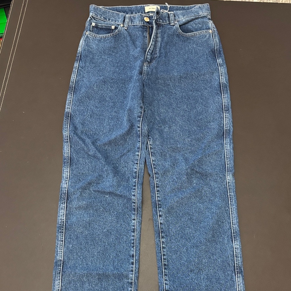 DL1961 Women's Blue Straight-Leg Jeans